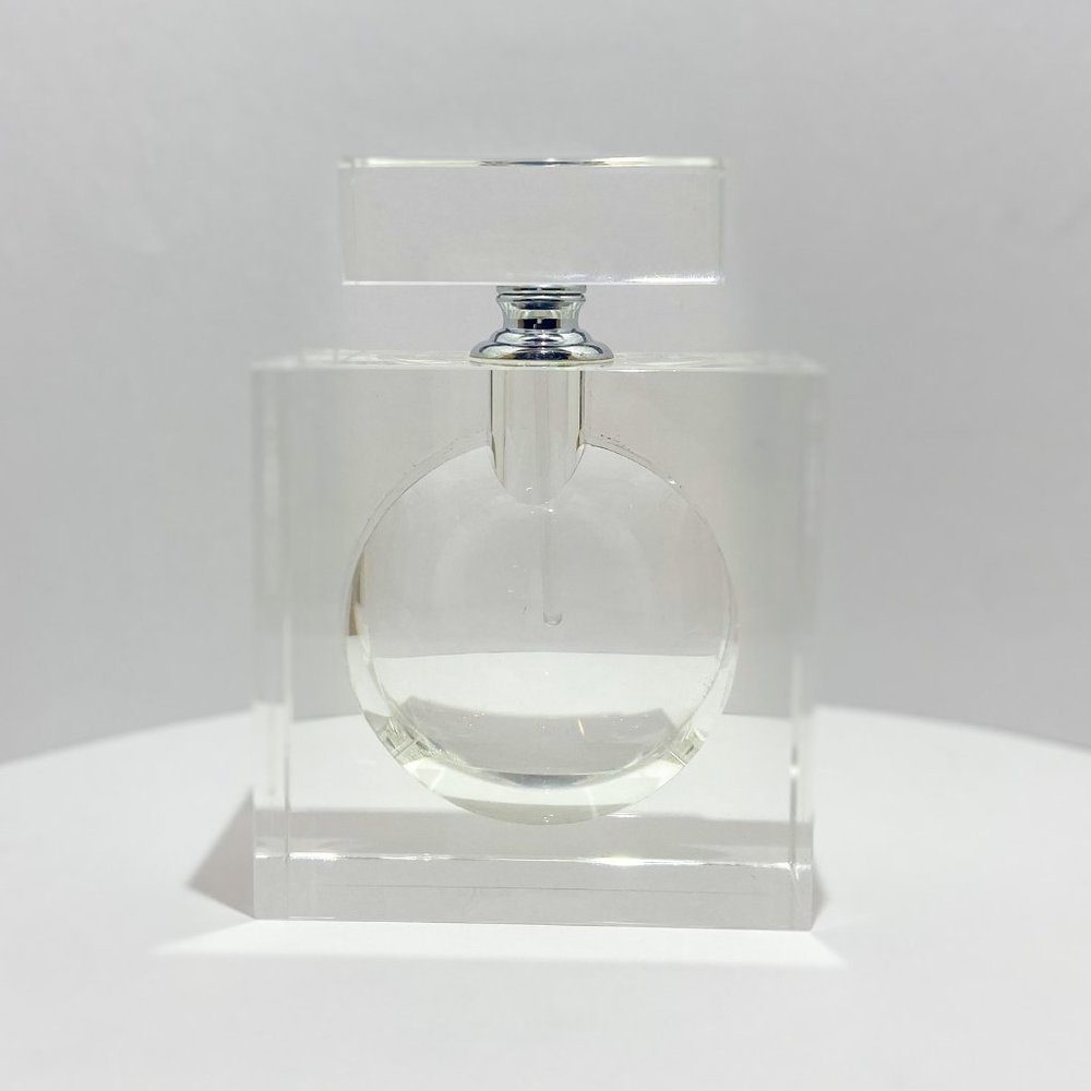 Simple Elegant Square Crystal Perfume Decorative Bottle Clear